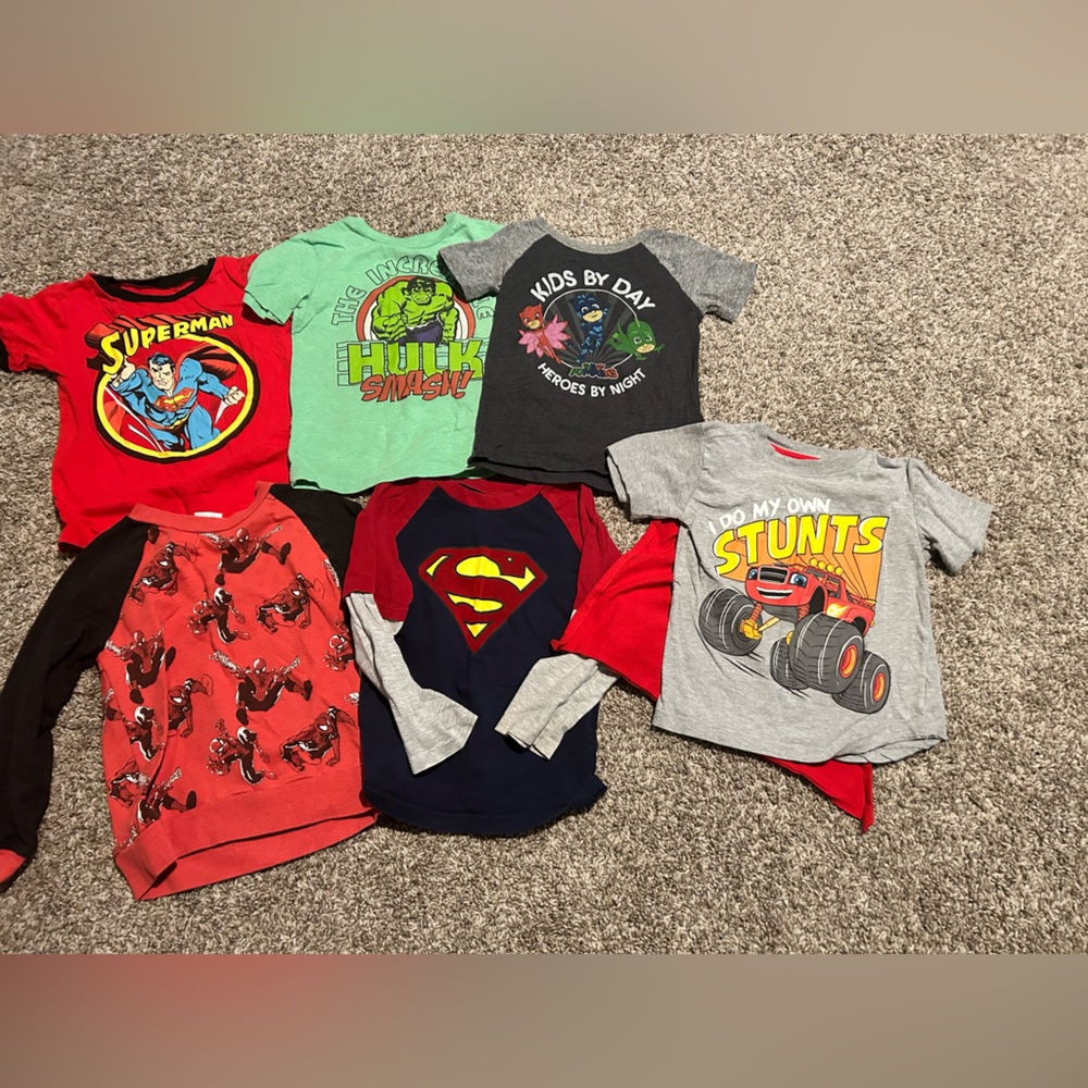 Superhero 4T shirt bundle